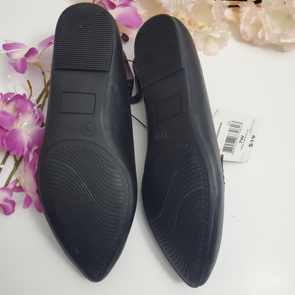 Wide Fit George Black Memory Foam Flats - Picture 4 of 6